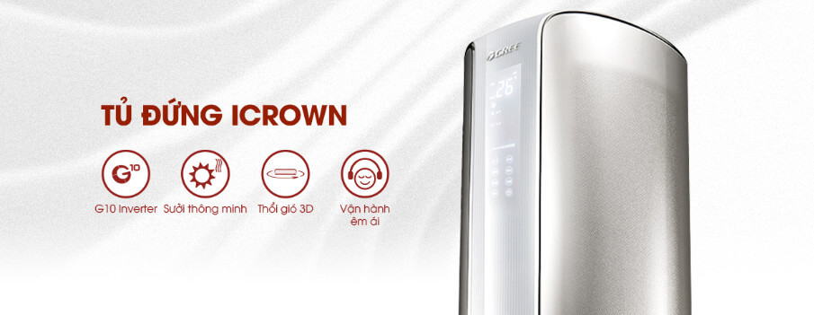Máy Lạnh Tủ Đứng I-Crown 2 Chiều Gree GVH24AK-K3DNC6A (2.5 HP)