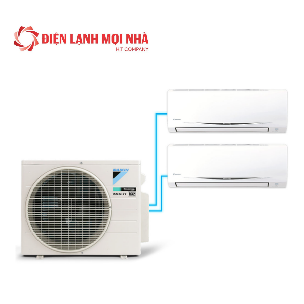 Hệ thống máy lạnh Daikin Multi S inverter 2.5 HP - 1 dàn nóng MKC50RVMV 2 dàn lạnh CTKC25RVMV+CTKC35RVMV