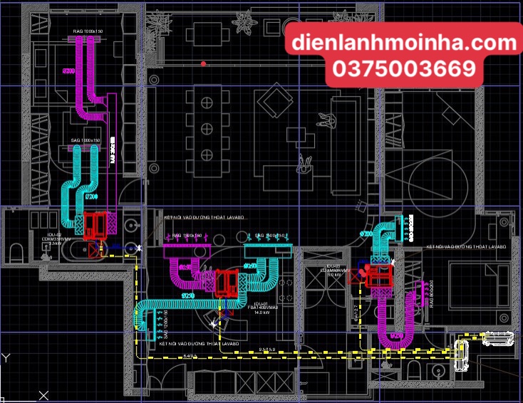 Cung cấp và thi công hệ thống Multi giấu trần nối ống gió Daikin tai quan 2
